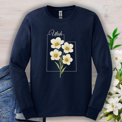 Utah State Flower Long Sleeve Tee — Sego Lily