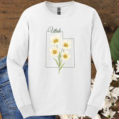 Utah State Flower Long Sleeve Tee — Sego Lily