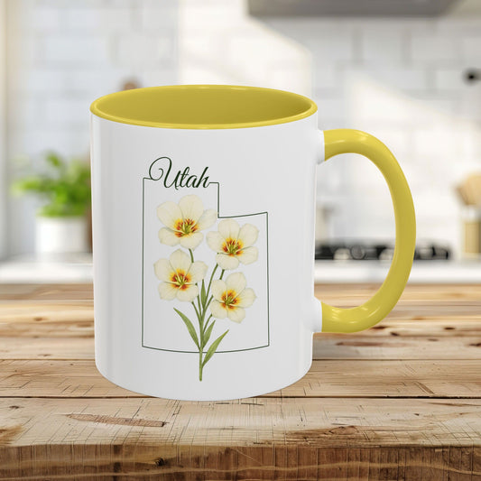 Utah State Flower Mug — Sego Lily (11/15oz)