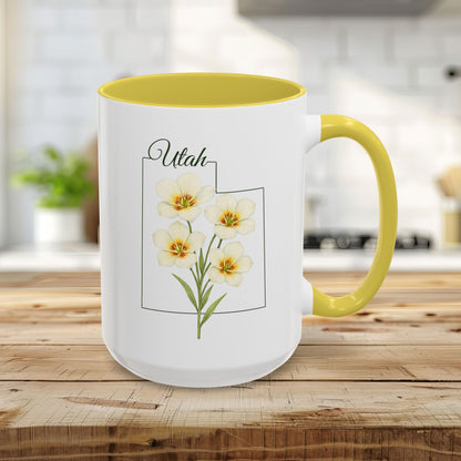 Utah State Flower Mug — Sego Lily (11/15oz)