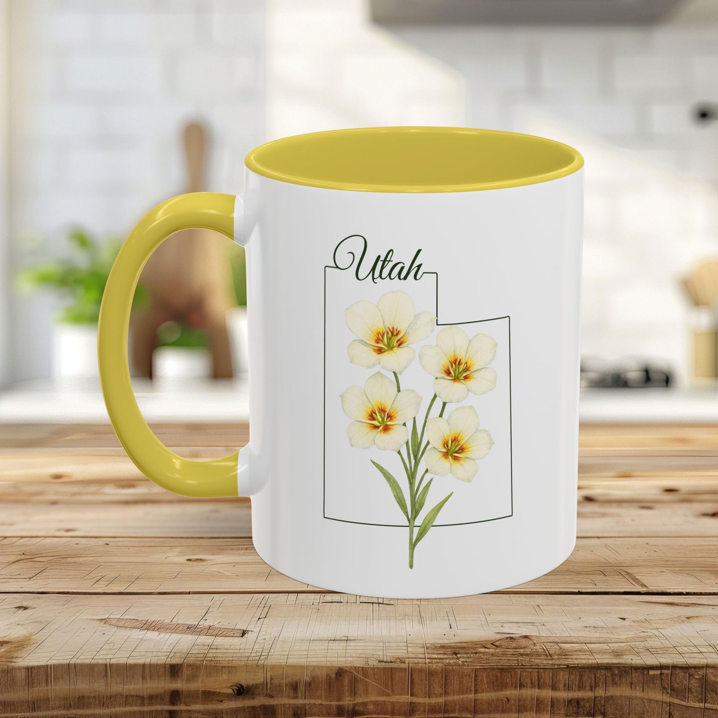 Utah State Flower Mug — Sego Lily (11/15oz)