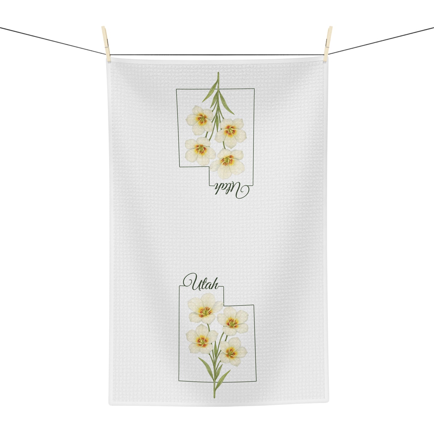 Utah State Flower Tea Towel – Sego Lily