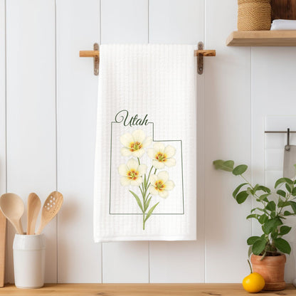 Utah State Flower Tea Towel – Sego Lily