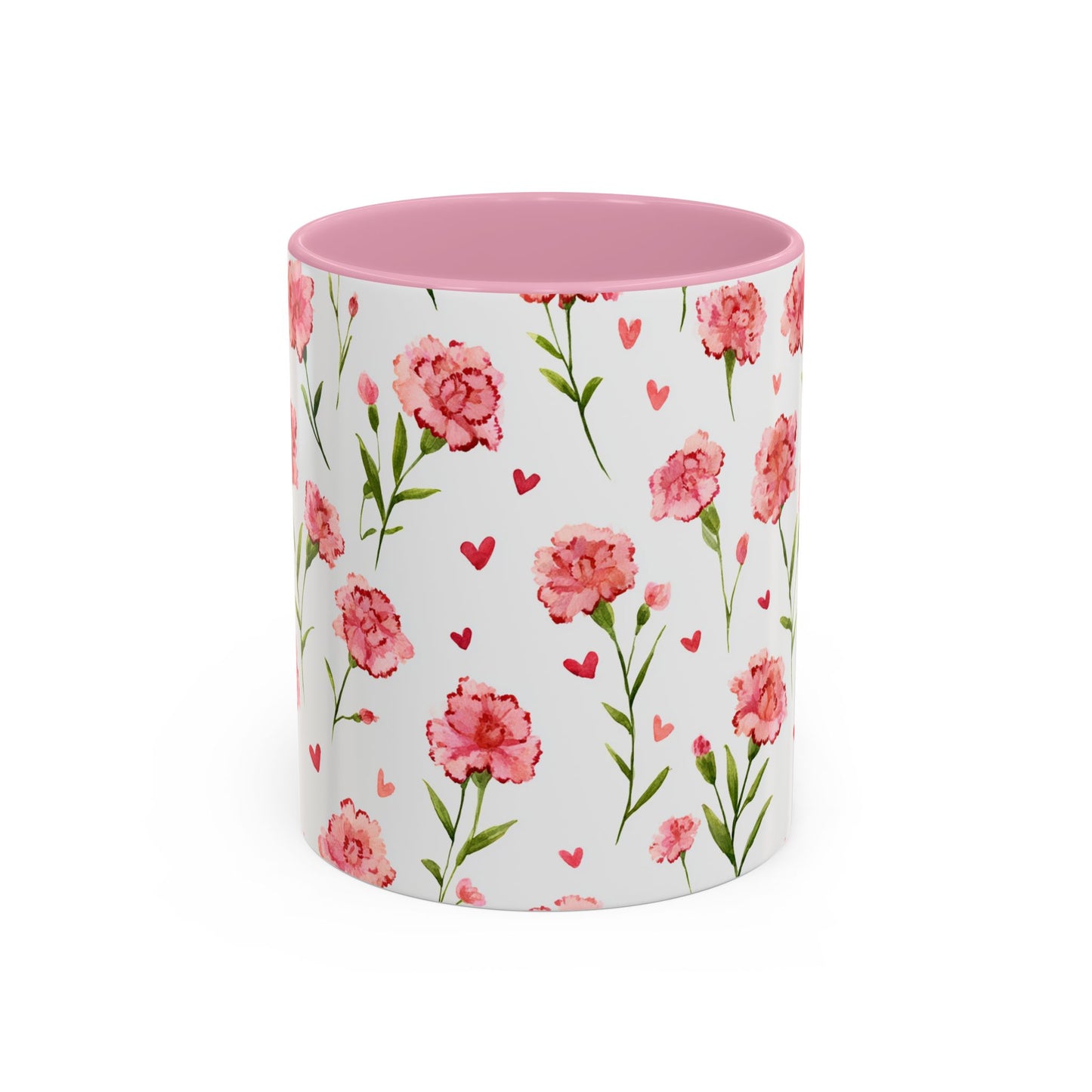 Valentine's Carnations and Hearts 11 & 15 oz. Mug