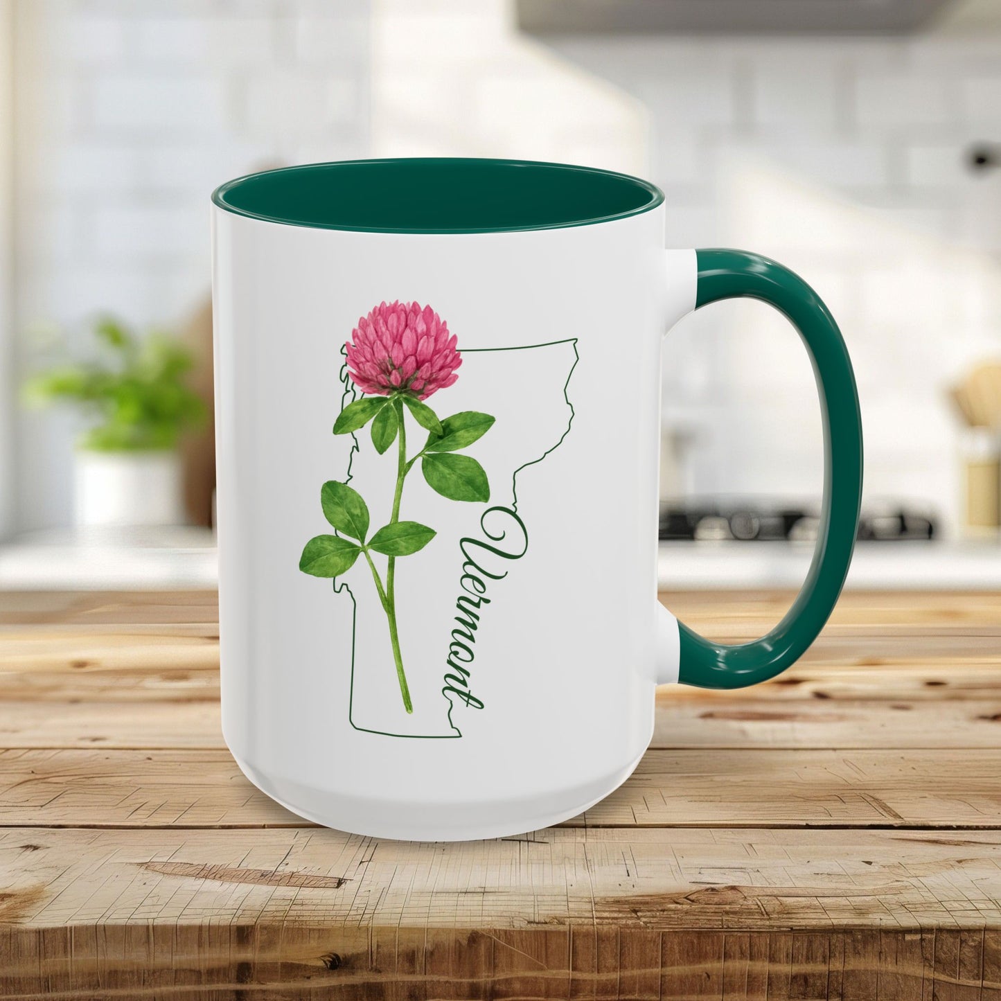 Vermont State Flower Mug – Red Clover (11/15oz)