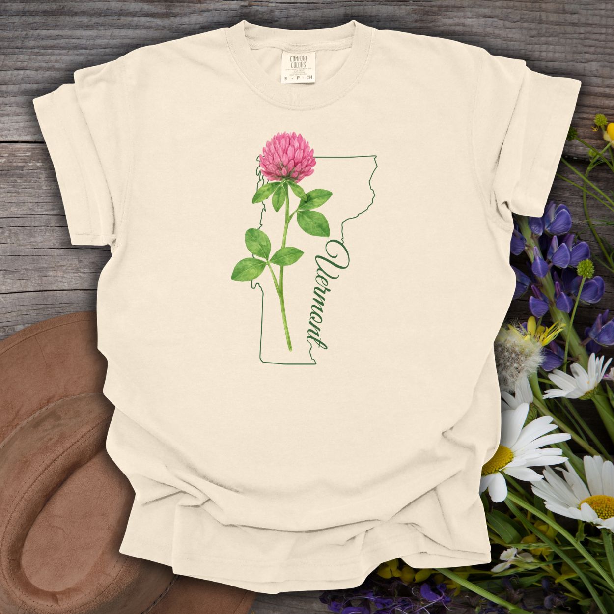 Vermont State Flower T-Shirt — Red Clover