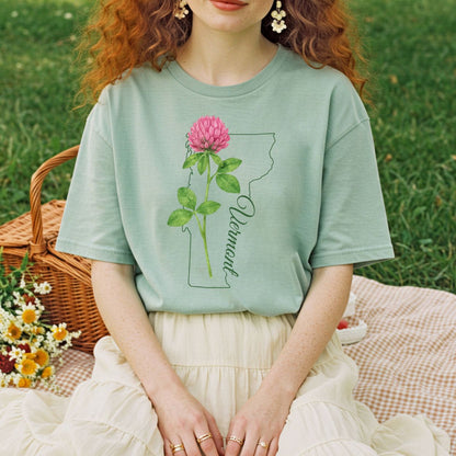 Vermont State Flower T-Shirt — Red Clover