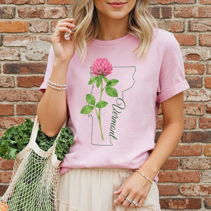 Vermont State Flower T-Shirt — Red Clover