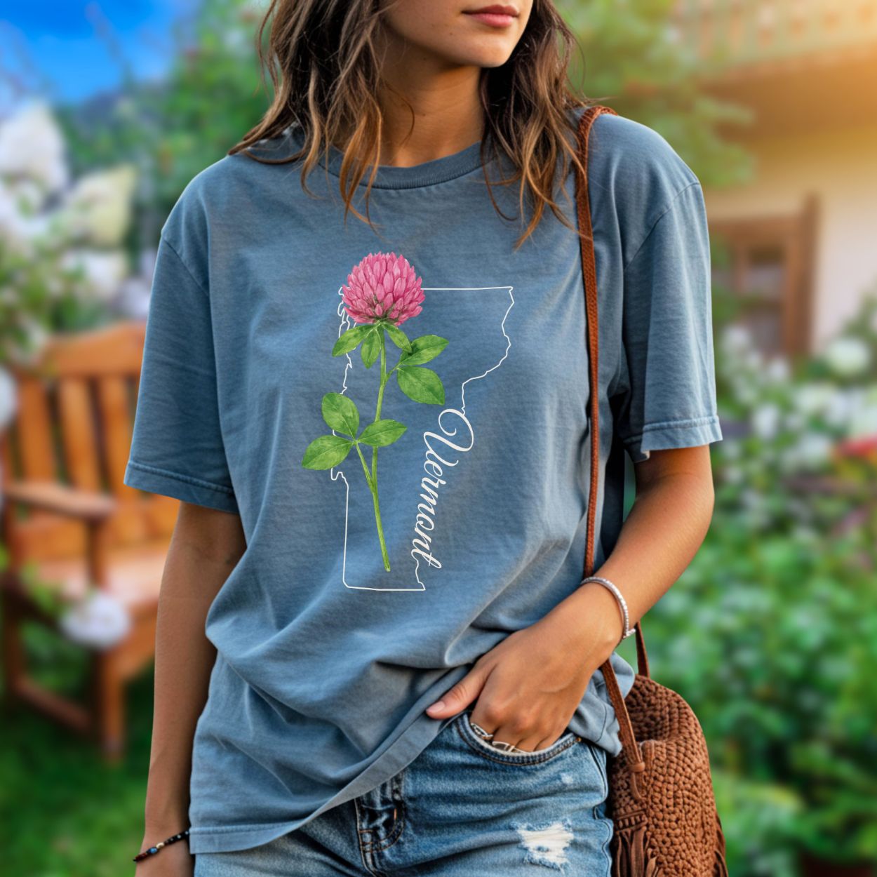 Vermont State Flower T-Shirt — Red Clover