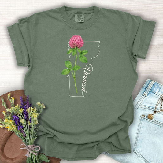 Vermont State Flower T-Shirt — Red Clover