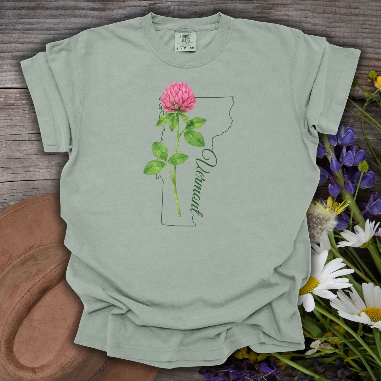 Vermont State Flower T-Shirt — Red Clover