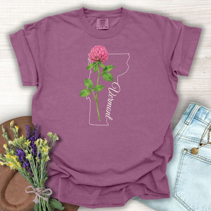 Vermont State Flower T-Shirt — Red Clover