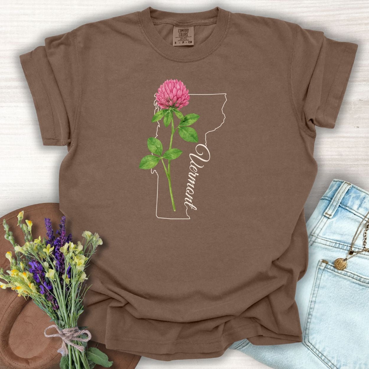 Vermont State Flower T-Shirt — Red Clover