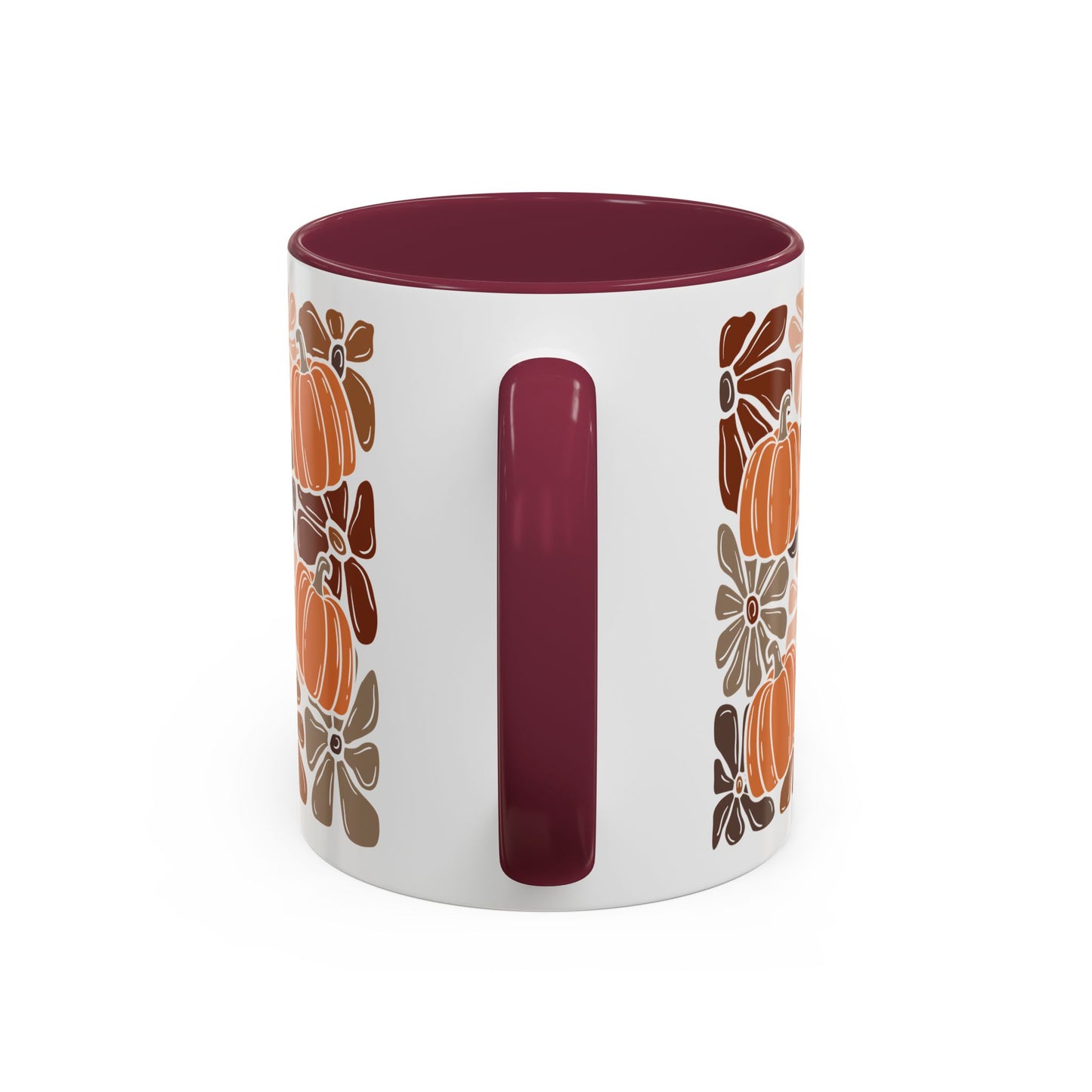 Vibrant Retro Floral Pumpkins Mug (11/15oz)