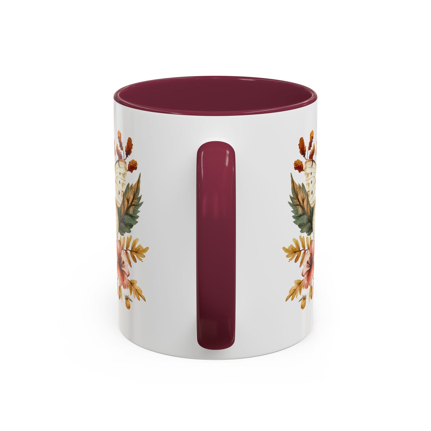 Vintage Autumn Butterfly & Dahlia Flowers Mug (11/15oz)