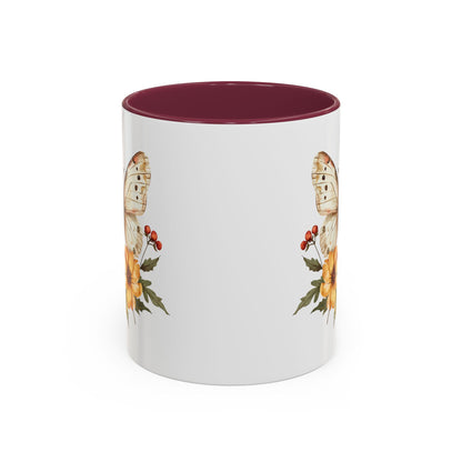 Vintage Autumn Butterfly & Dahlia Flowers Mug (11/15oz)