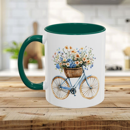 Vintage Bicycle with Basket of Wildflowers Mug (11/15oz)