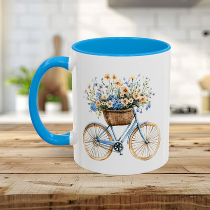 Vintage Bicycle with Basket of Wildflowers Mug (11/15oz)