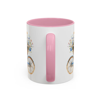 Vintage Bicycle with Basket of Wildflowers Mug (11/15oz)