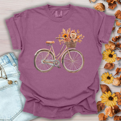 Vintage Bicycle with Fall Flower Basket T-Shirt