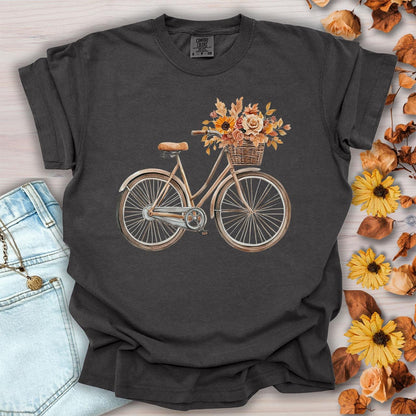Vintage Bicycle with Fall Flower Basket T-Shirt