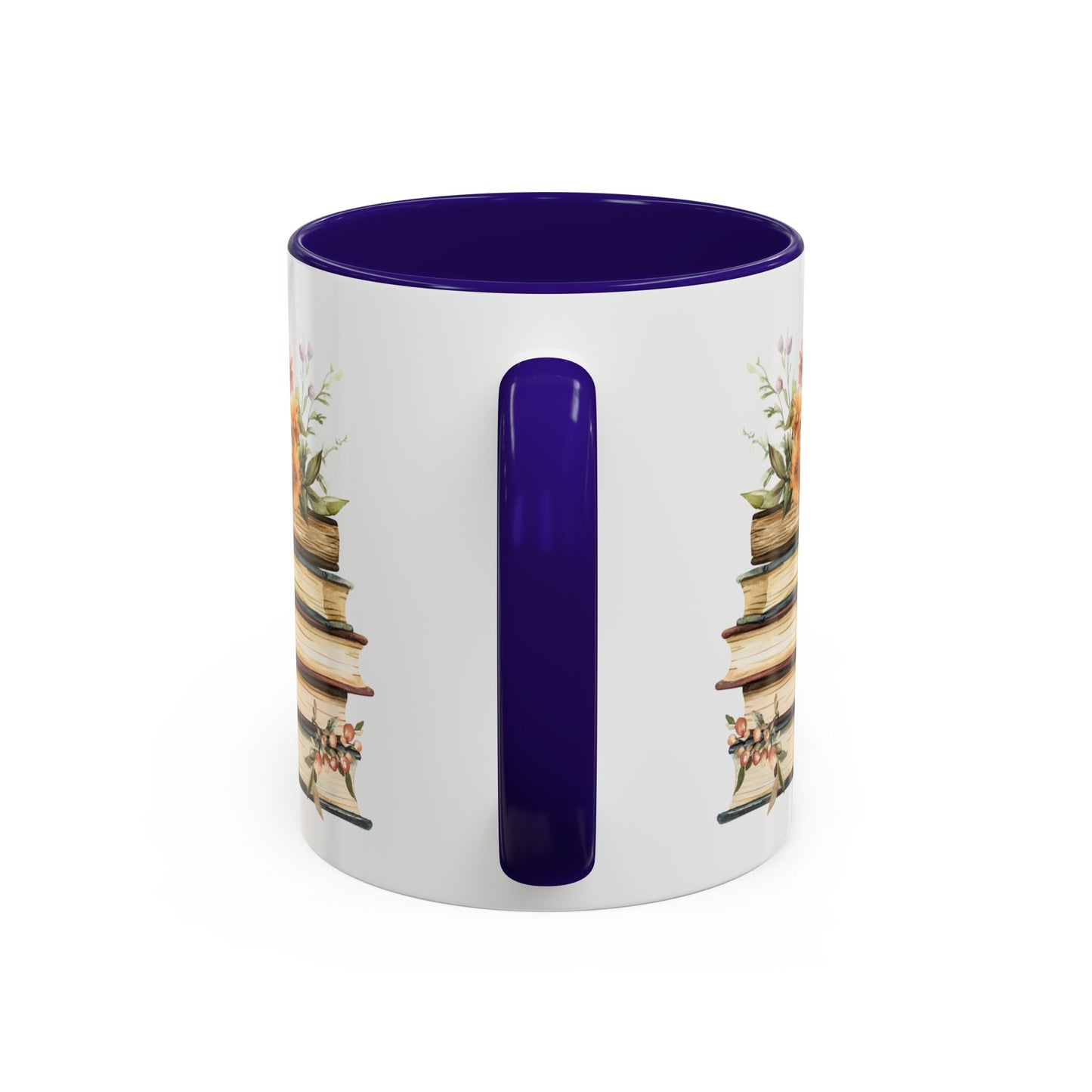 Vintage Books and Summer Flowers Mug (11/15oz)