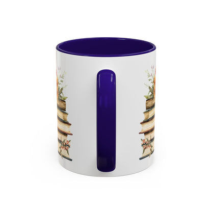 Vintage Books and Summer Flowers Mug (11/15oz)