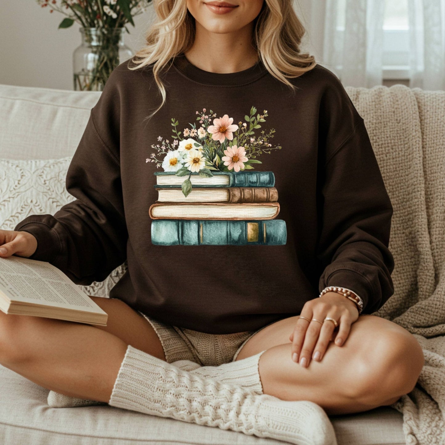 Vintage Cozy Reading Sweatshirt