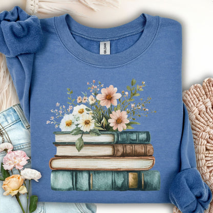Vintage Cozy Spring Reading Sweatshirt