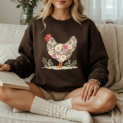 Vintage Farmhouse Hen Sweatshirt