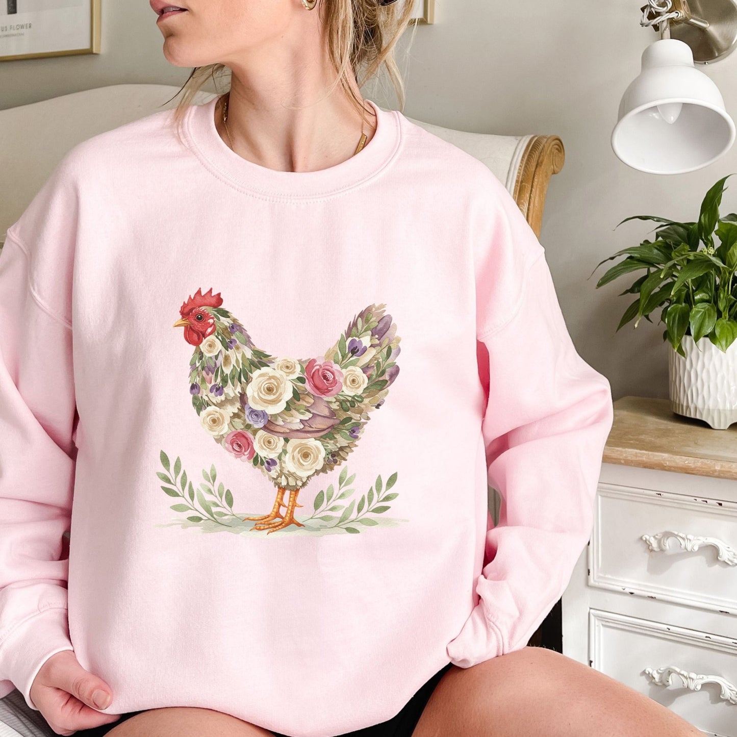 Vintage Farmhouse Hen Sweatshirt