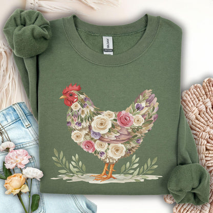 Vintage Farmhouse Hen Sweatshirt