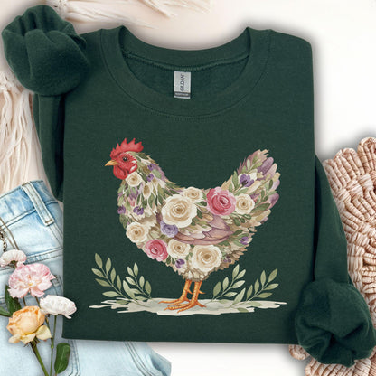 Vintage Farmhouse Hen Sweatshirt