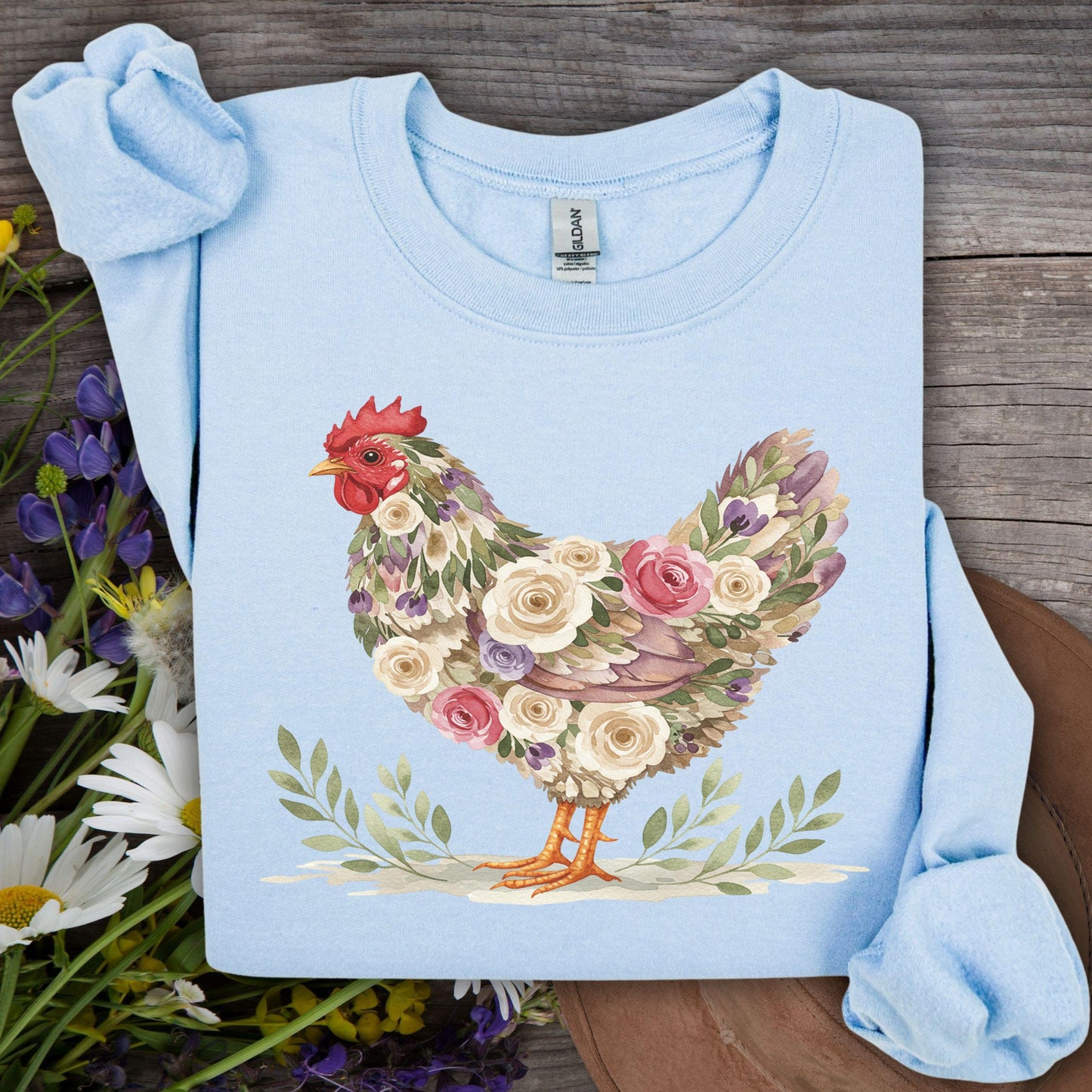 Vintage Farmhouse Hen Sweatshirt