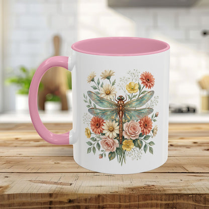 Vintage Floral Dragonfly Mug (11/15oz)
