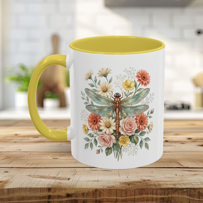 Vintage Floral Dragonfly Mug (11/15oz)