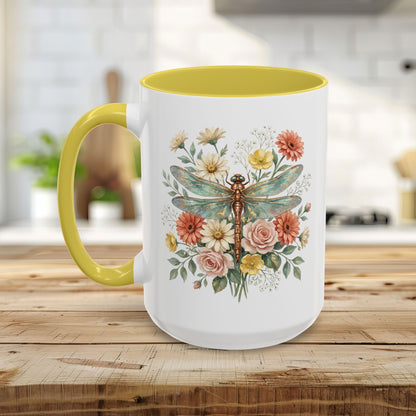 Vintage Floral Dragonfly Mug (11/15oz)