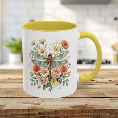 Vintage Floral Dragonfly Mug (11/15oz)