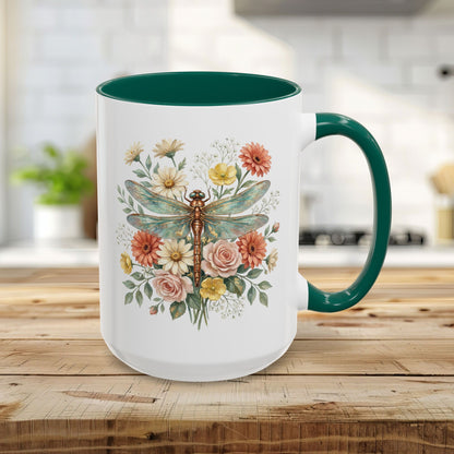Vintage Floral Dragonfly Mug (11/15oz)