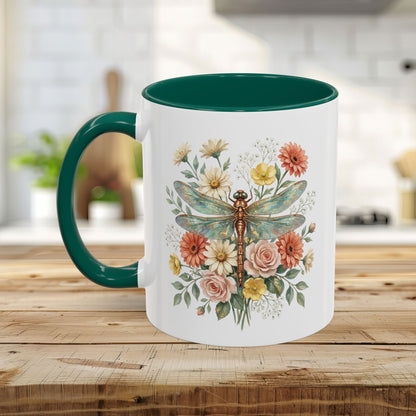 Vintage Floral Dragonfly Mug (11/15oz)