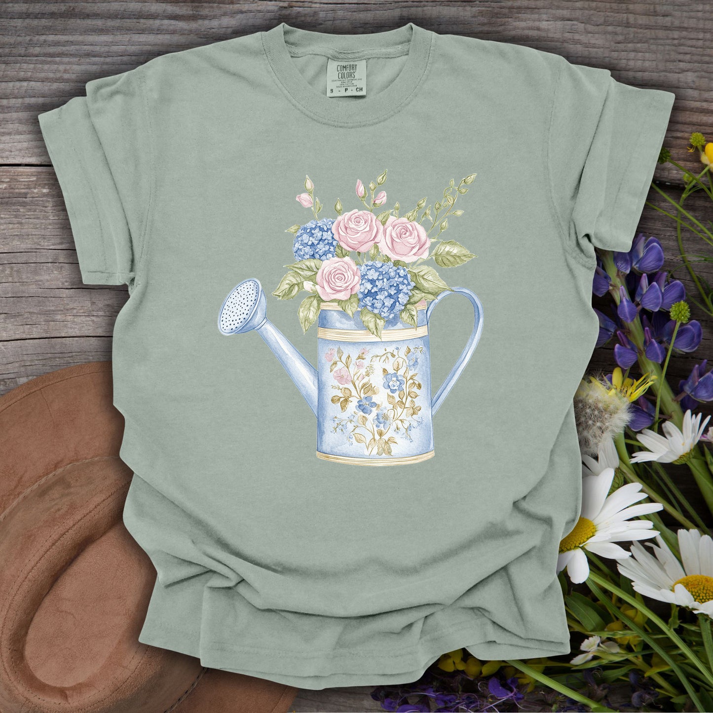 Vintage Garden Watering Can T-Shirt
