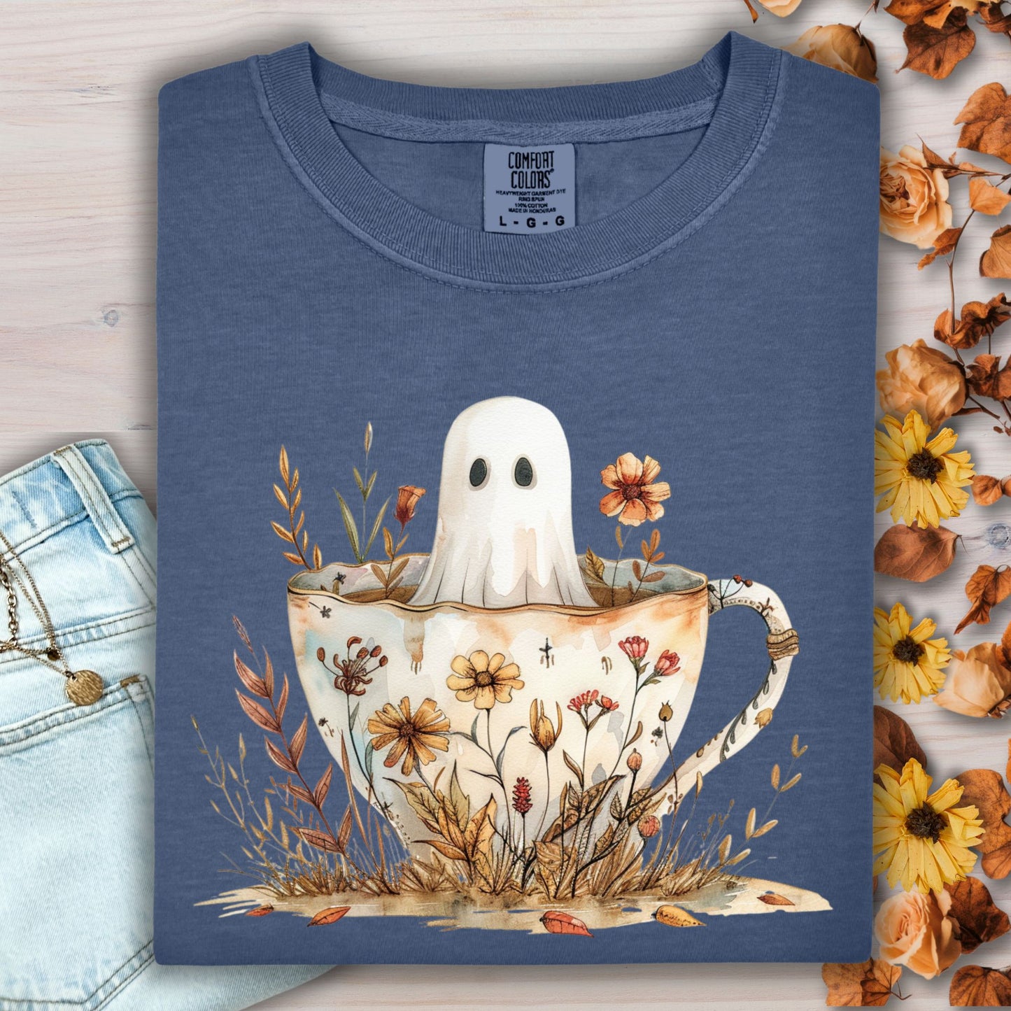 Vintage Ghost & Teacup T-Shirt