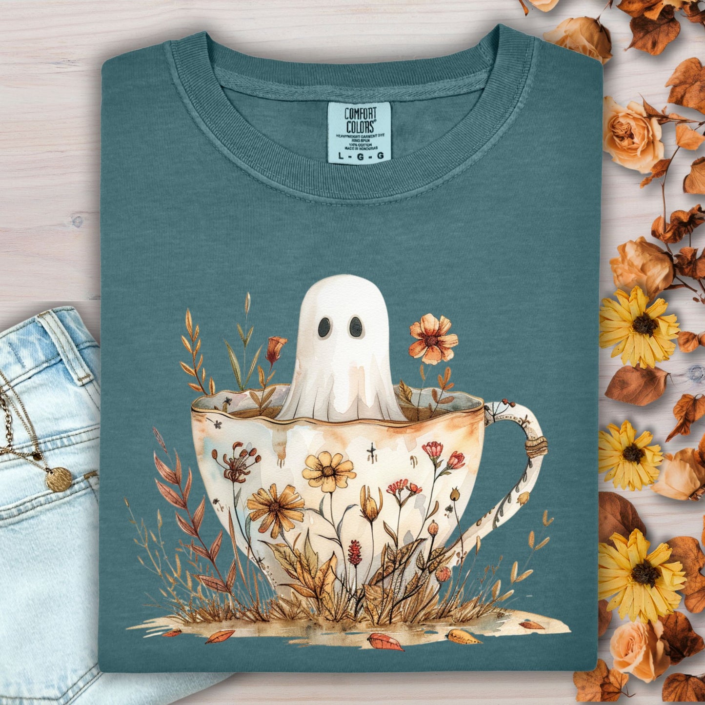 Vintage Ghost & Teacup T-Shirt