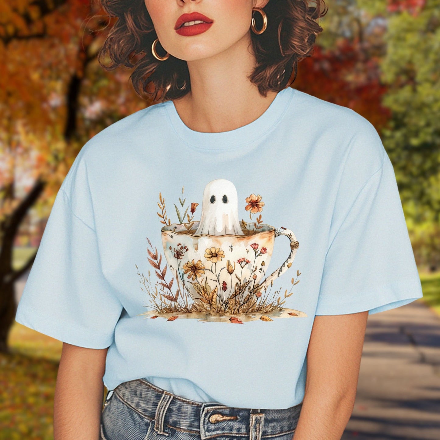 Vintage Ghost & Teacup T-Shirt