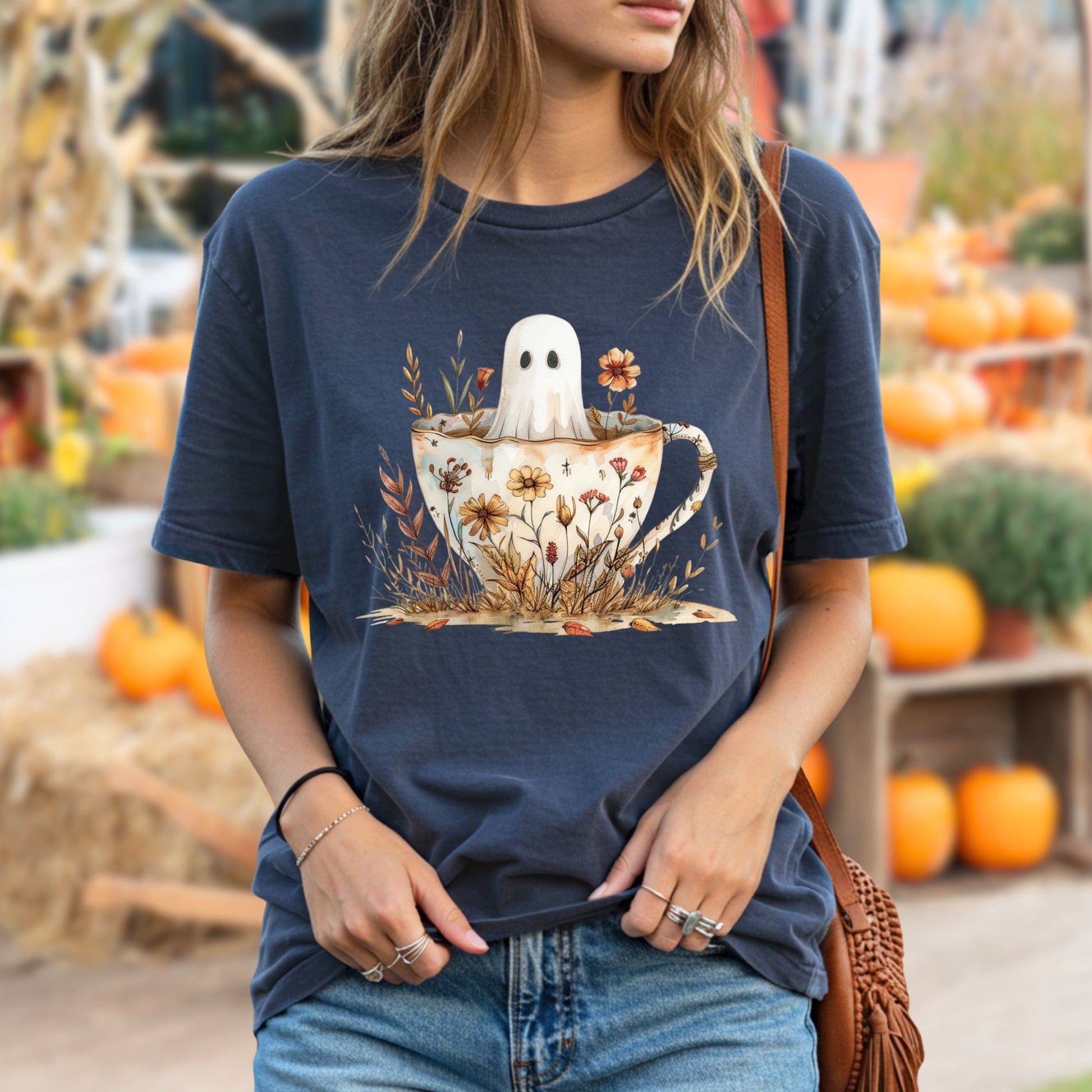 Vintage Ghost & Teacup T-Shirt