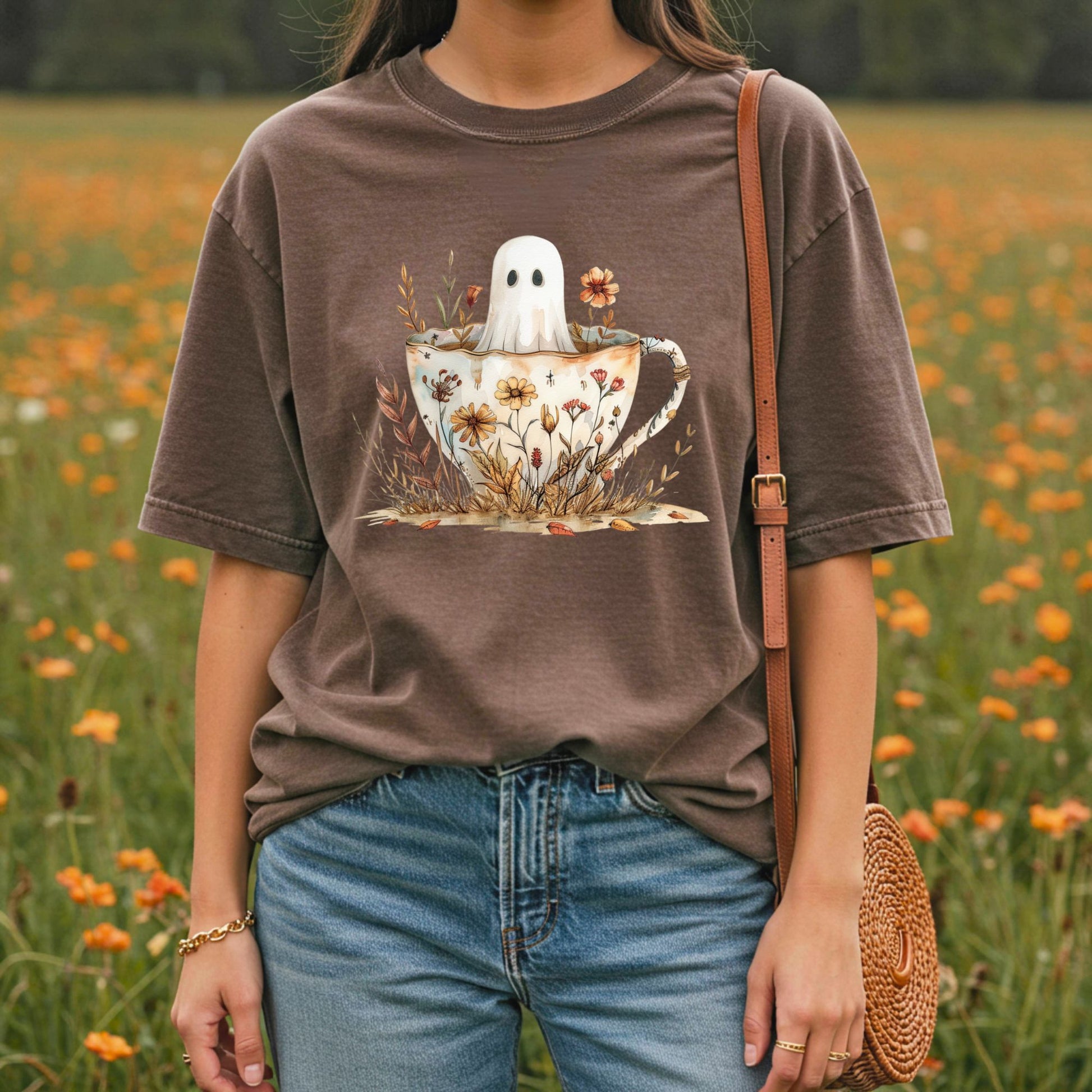 Vintage Ghost & Teacup T-Shirt