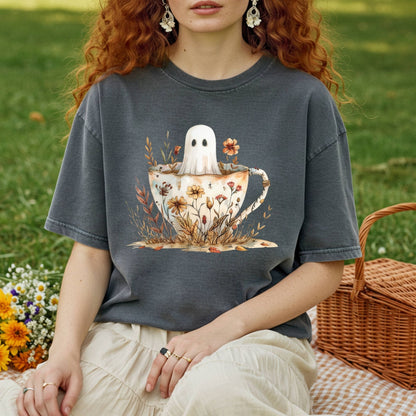 Vintage Ghost & Teacup T-Shirt