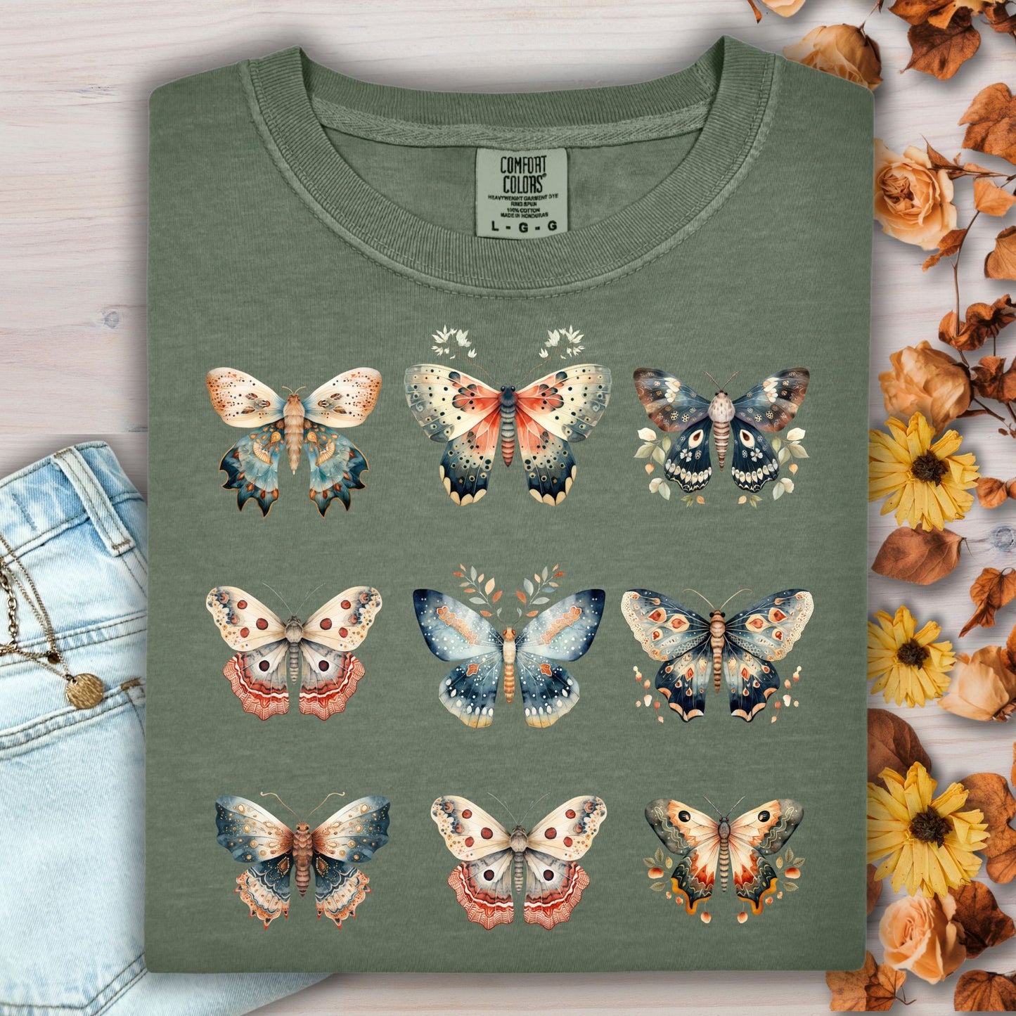 Vintage Moth Artwork T-Shirt