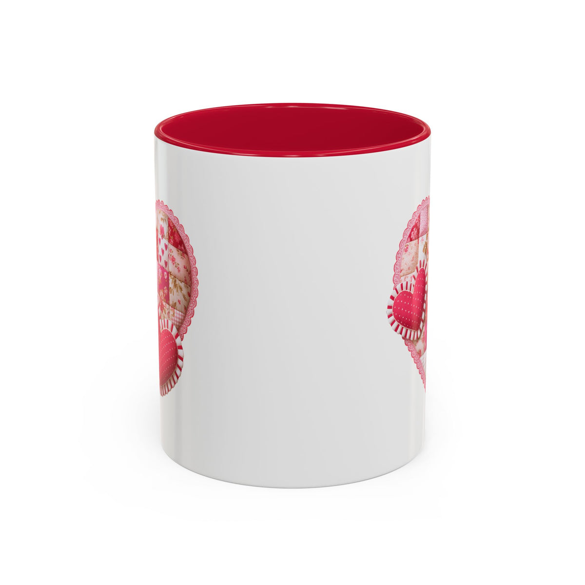Vintage Patchwork Valentine's Heart Mug (11/15 oz)