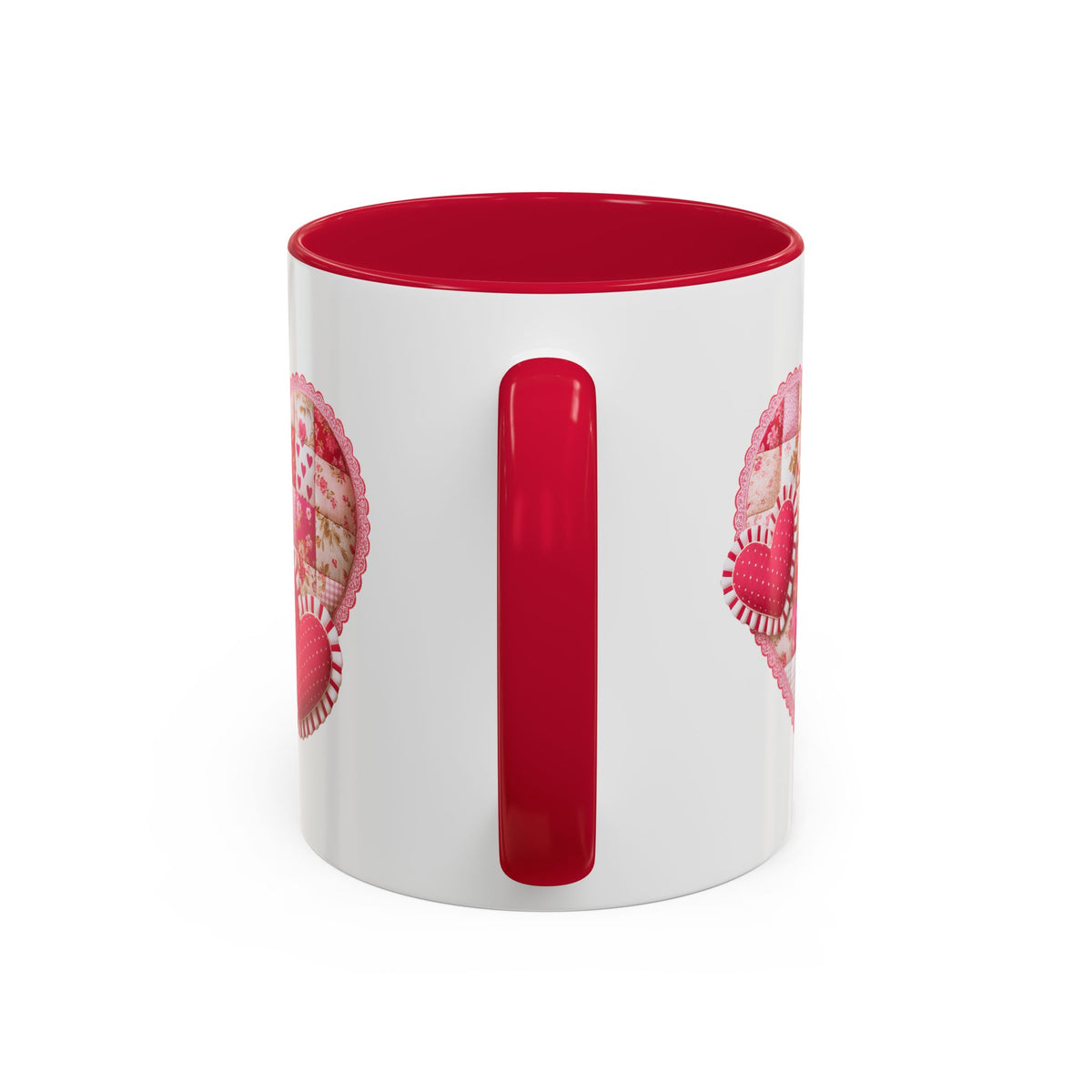 Vintage Patchwork Valentine's Heart Mug (11/15 oz)